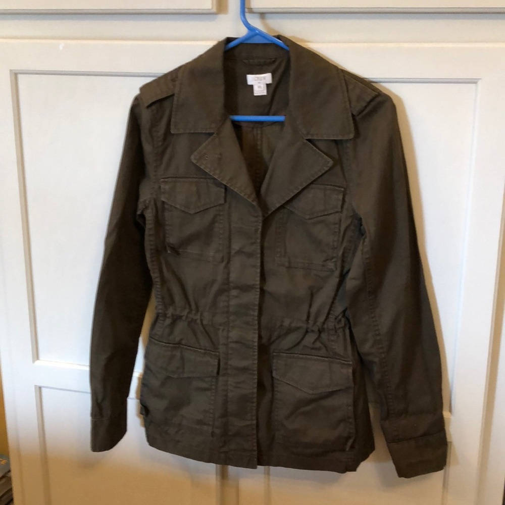 J.Crew Brown Military Style Jacket In XS.